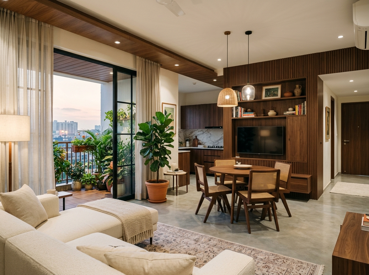2BHK Interiors by ALVEQUE INTERIORS