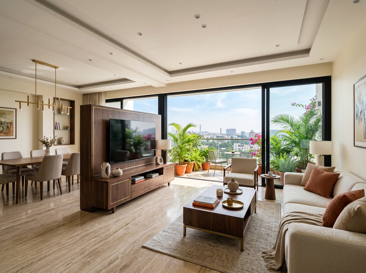 3BHK Interiors by ALVEQUE INTERIORS