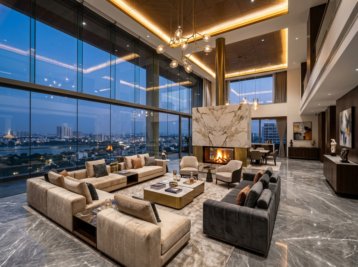 4BHK Interiors by ALVEQUE INTERIORS