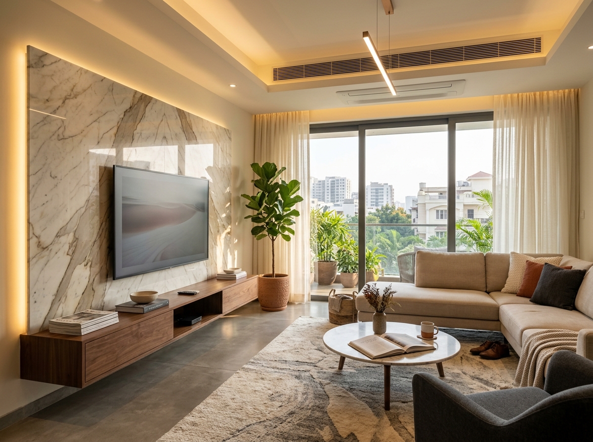 Living Room interior design by ALVEQUE INTERIORS