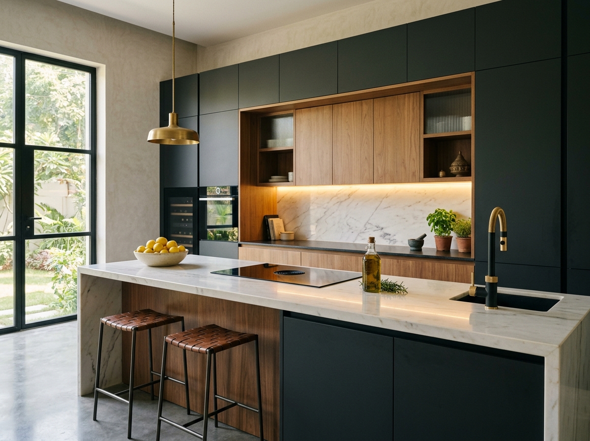 Modular Kitchen interior design by ALVEQUE INTERIORS
